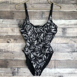 prAna Womens Underwire One Piece Black Swimsuit Small - 34D